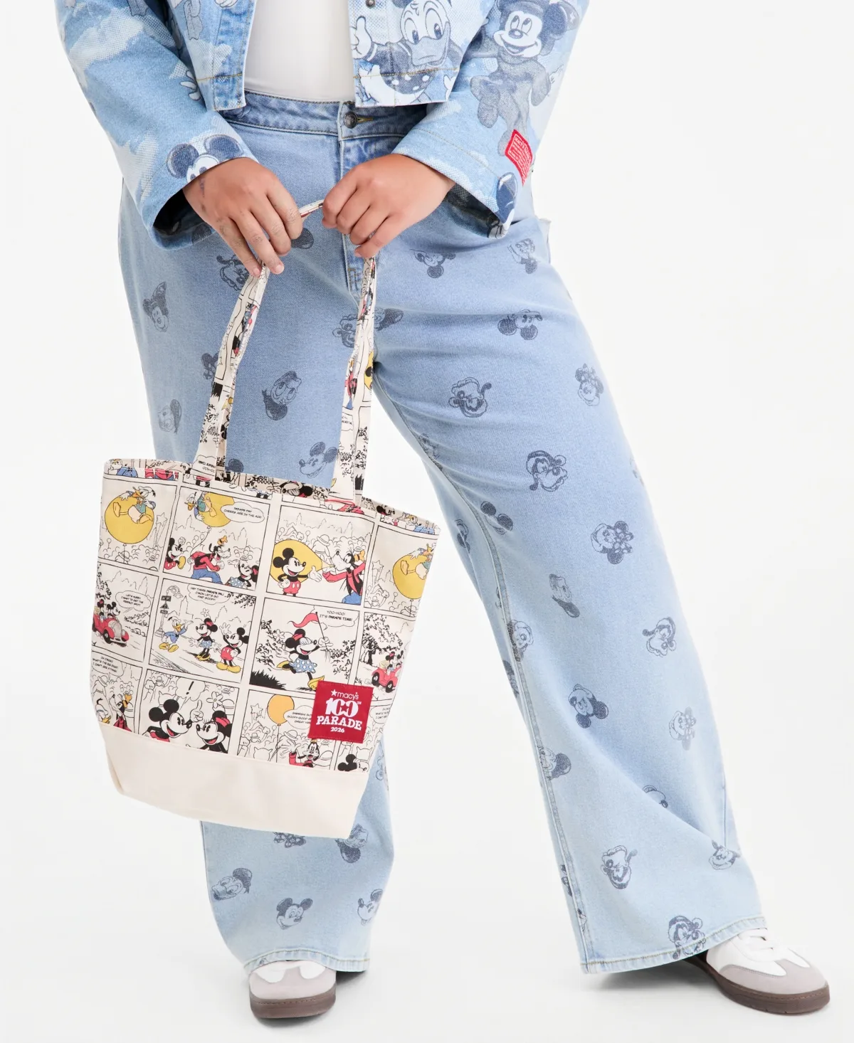 Disney x Macy's Mickey & Friends Thanksgiving Day Parade Comic Strip Tote Bag by Disney