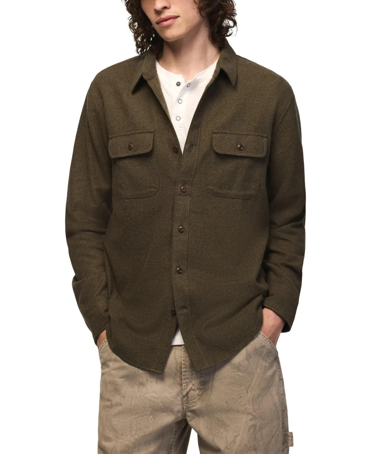 Cloud Soft Humboldt Flannel Long-Sleeve Spread Collar Shirt