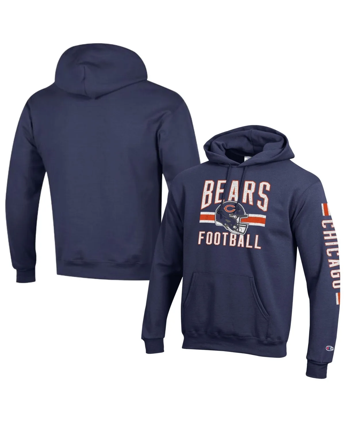 Chicago Bears Power Blend Midweight Fleece-Lined Hoodie by Champion