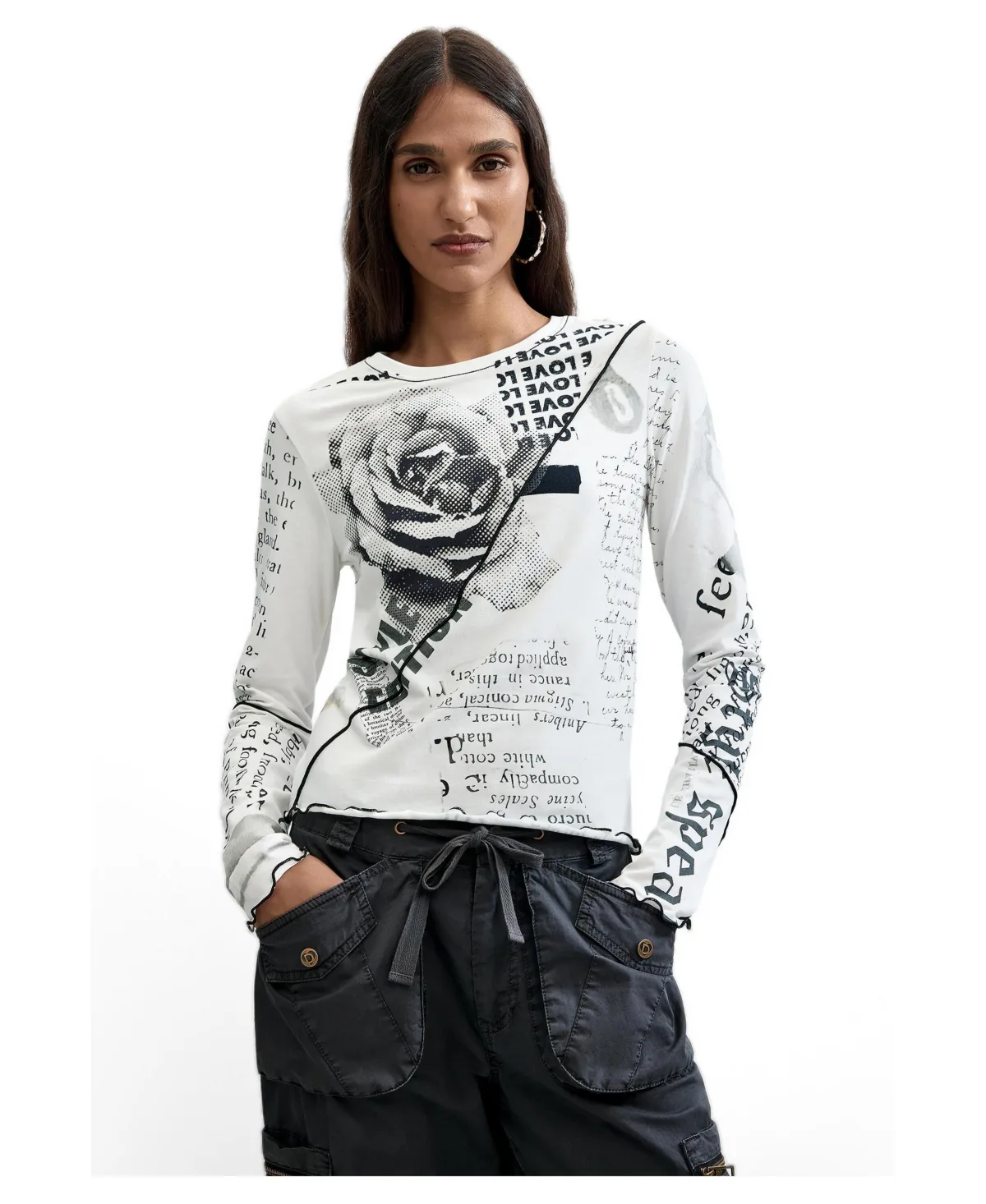 Printed T-Shirt 100% Cotton by Desigual