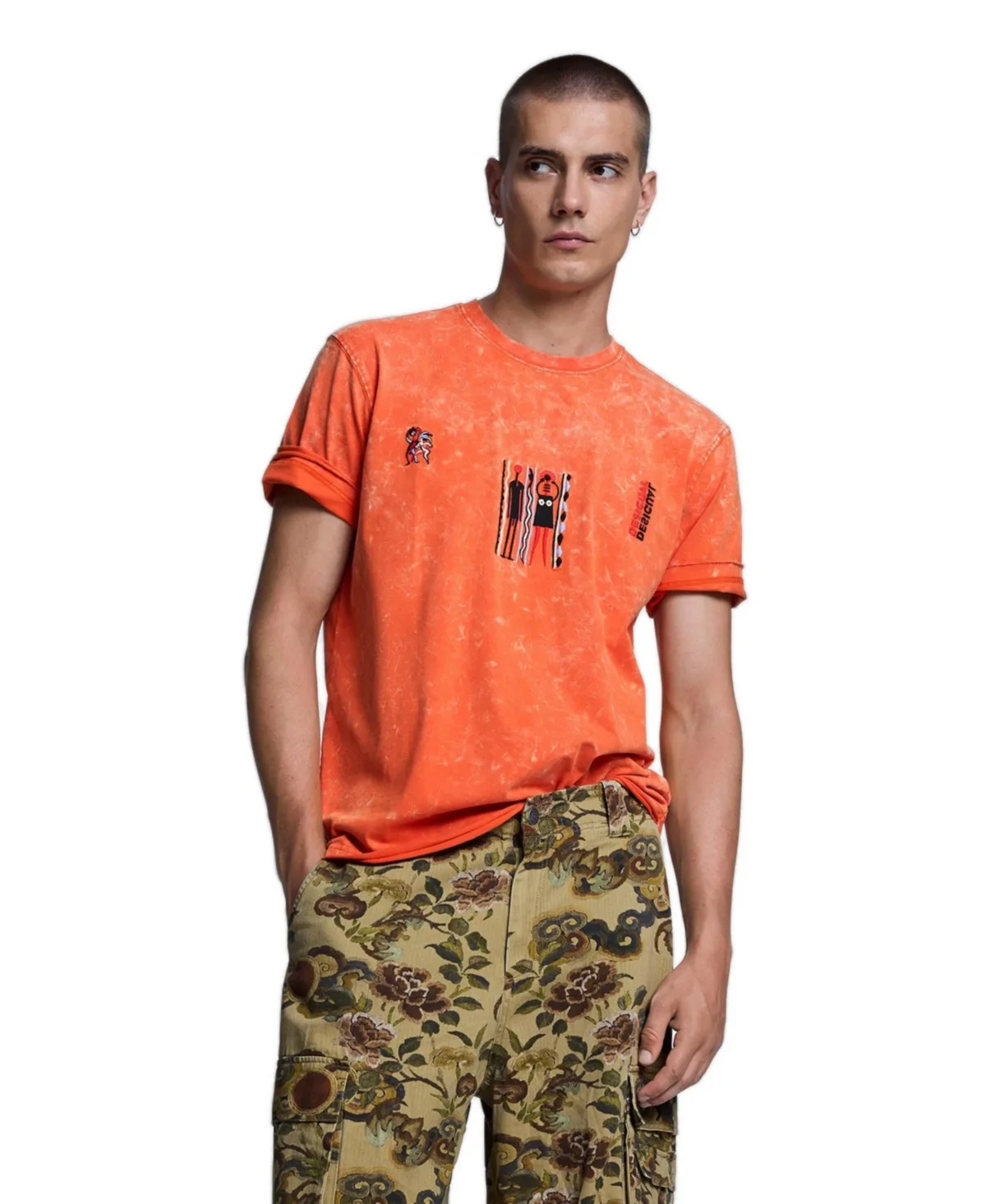 Graphic Crew Neck T-Shirt by Desigual