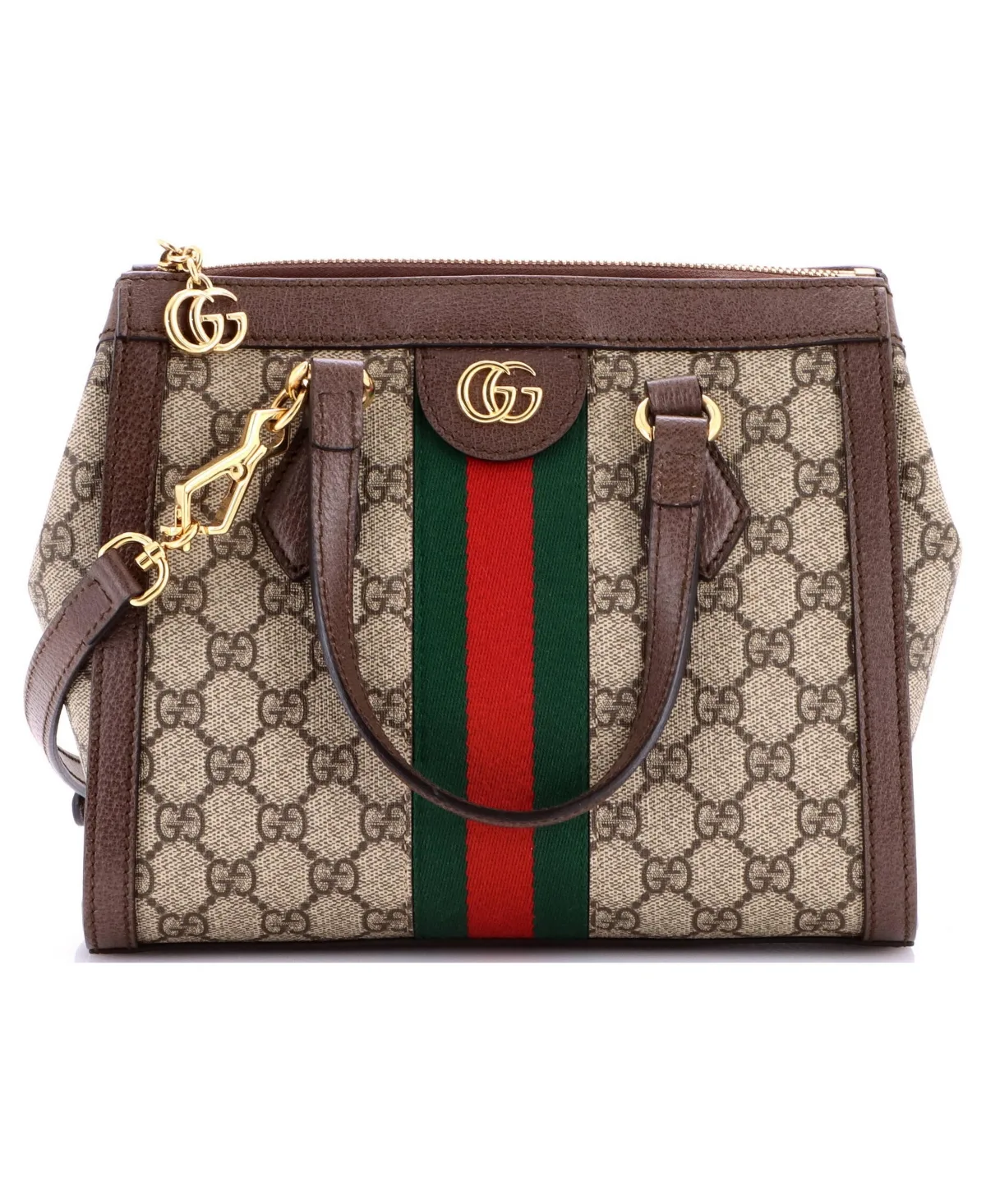 Pre-Owned Small Ophidia Top Handle Tote GG Coated Canvas