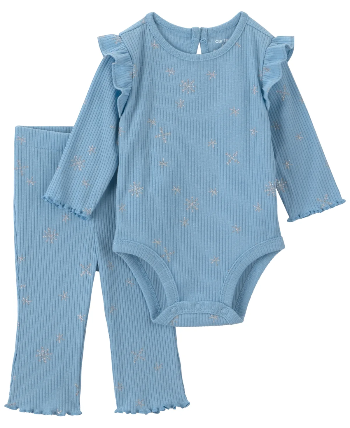 Snowflake Fair Isle Long-Sleeve Bodysuit and Pants, 2-Piece Set by Carter's