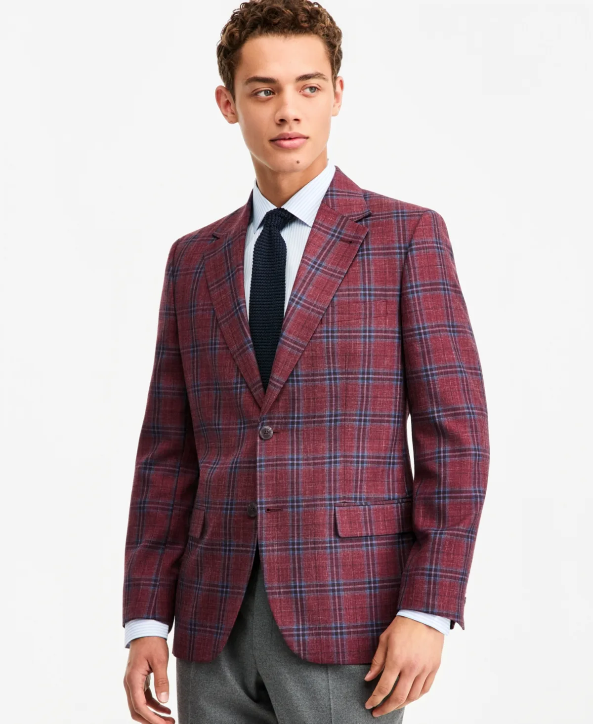 Modern-Fit Stretch Pattern Sport Coat by Nautica
