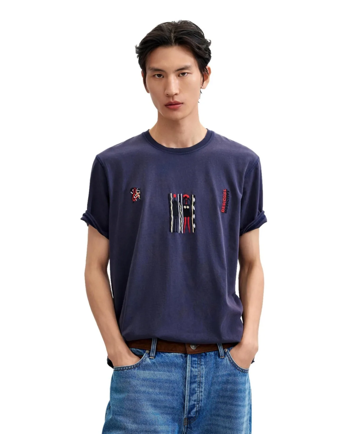 Embroidered Knit T-Shirt by Desigual