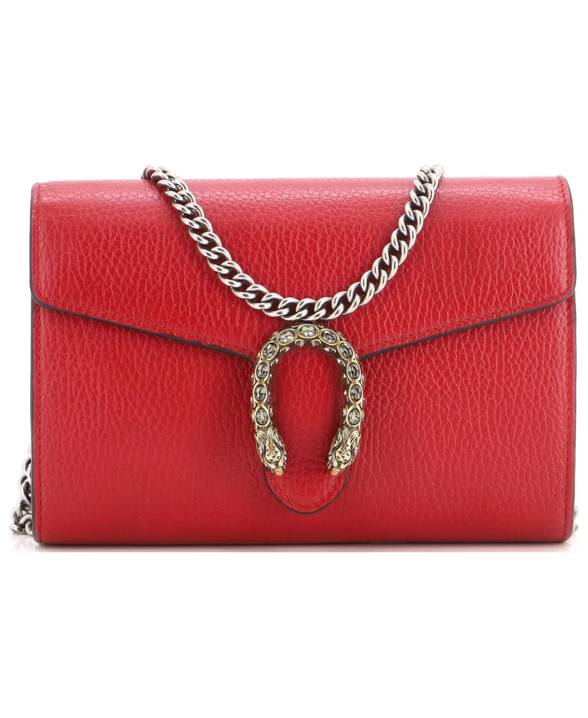 Pre-Owned Small Dionysus Chain Wallet Leather with Embellished Detail