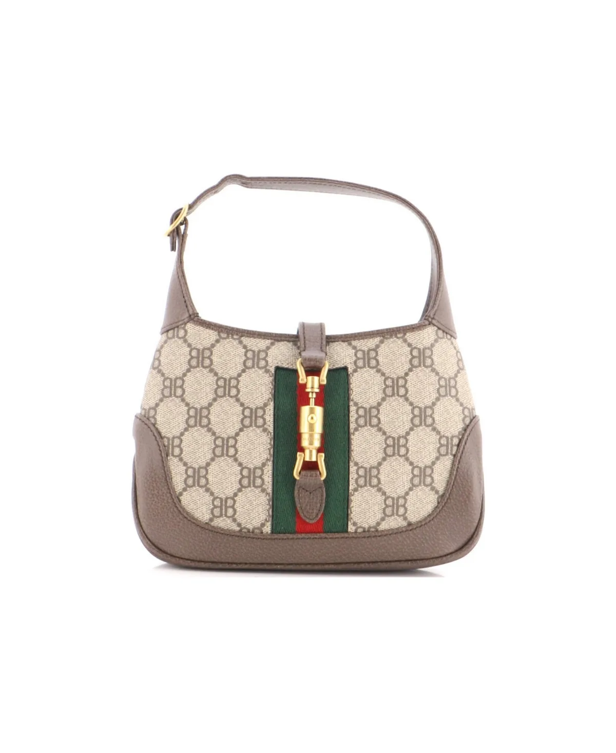 Pre-Owned Balenciaga Mini x Gucci the Hacker Project Jackie 1961 Hobo BB Coated Canvas by Balenciaga