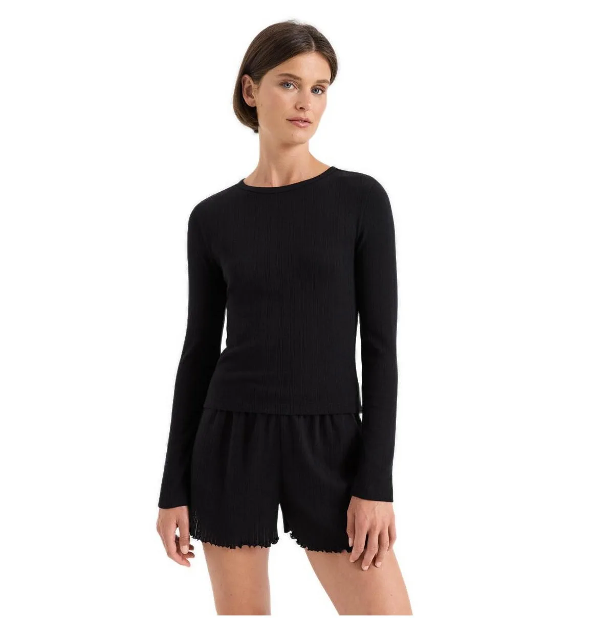 Organic Cotton Pointelle Long Sleeve Tee by Pact