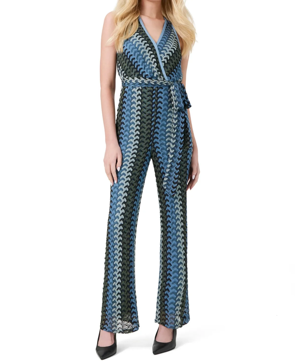 Caia Wide-Leg Sleeveless Knit Jumpsuit by GUESS