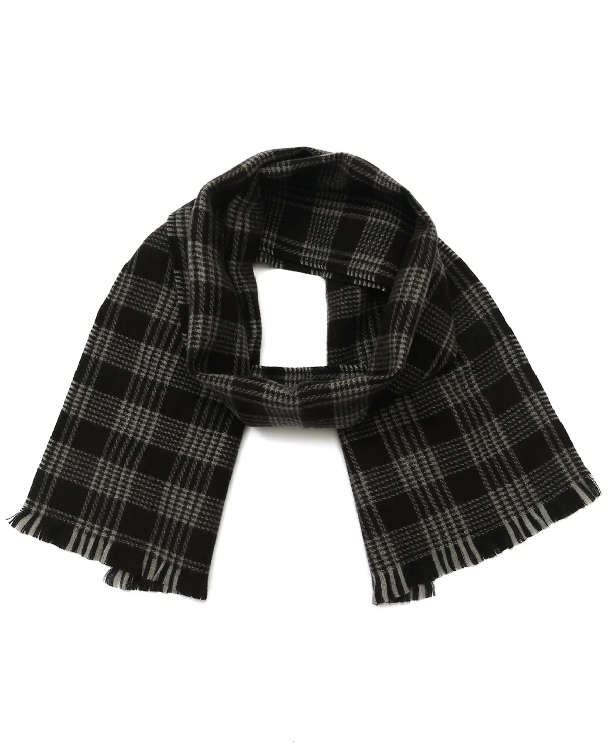 Plaid Fringe Scarf by Calvin Klein