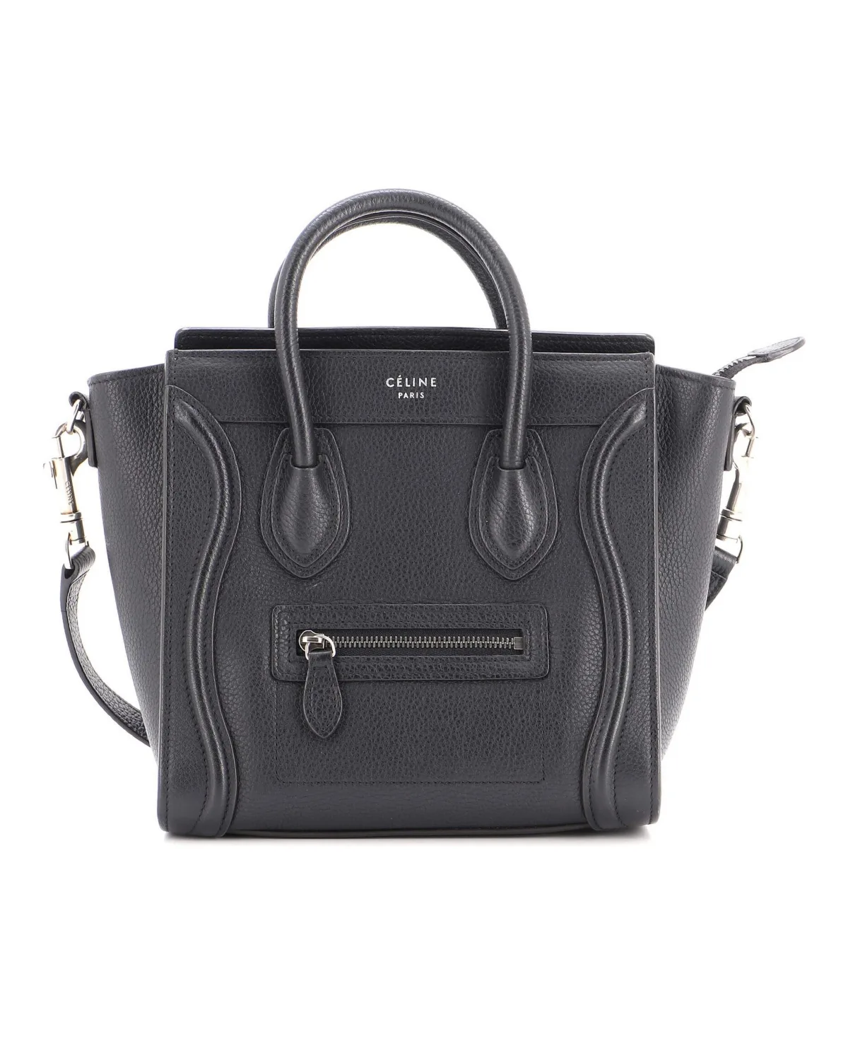 Pre-Owned Celine Nano Luggage Bag Grainy Leather