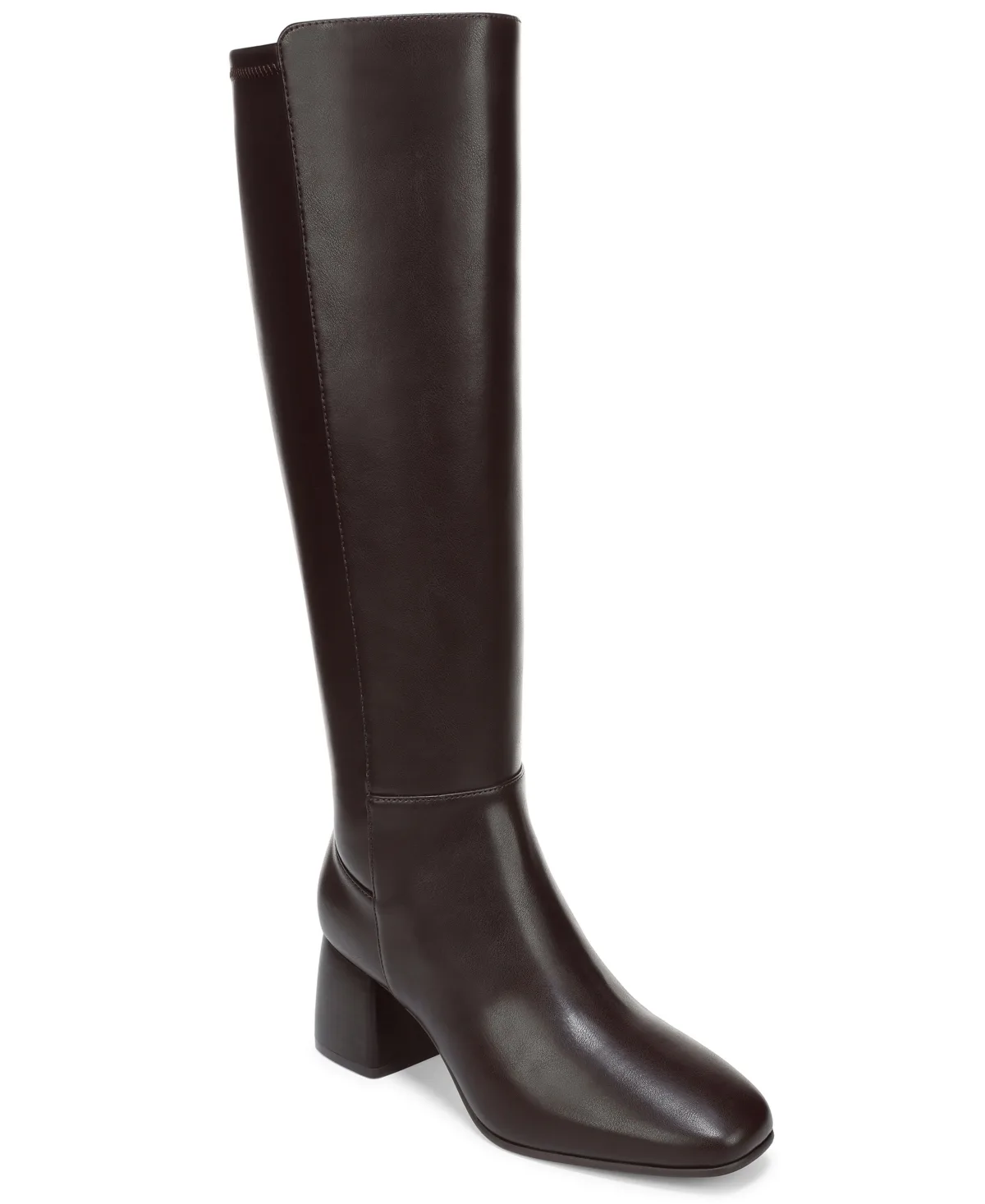 Palomaa Knee High Square Toe Faux Leather Boots