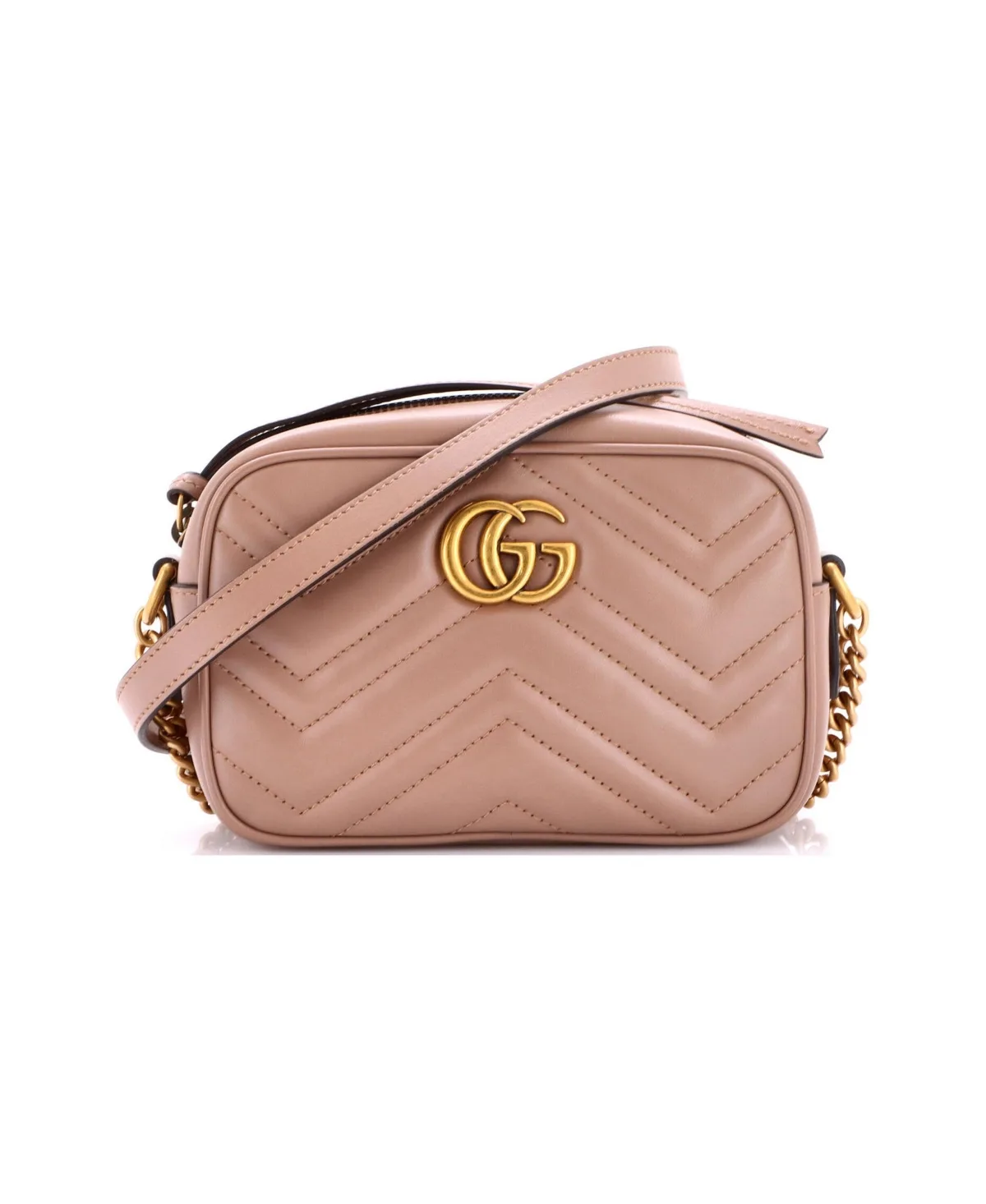 Pre-Owned Mini Gg Marmont Shoulder Bag Matelasse Leather