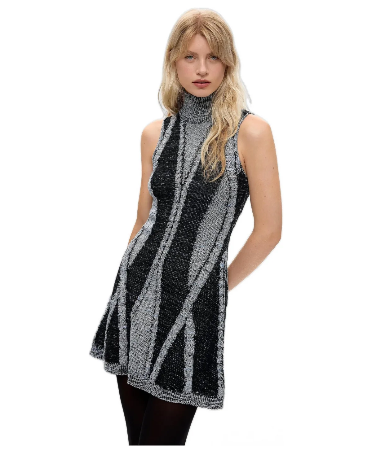 High Neck Knit Dress by Desigual