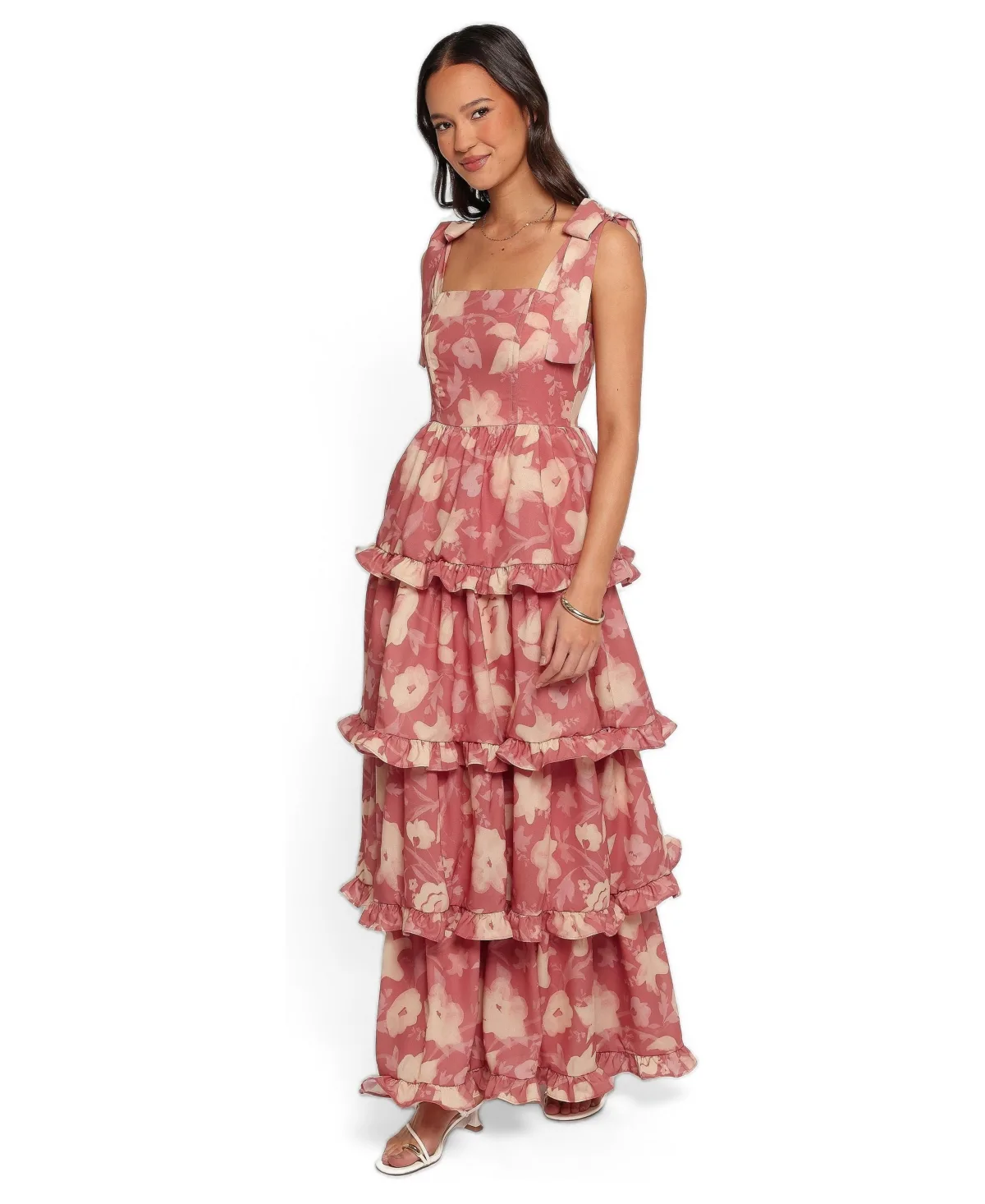 Lavina Square-Neck Sleeveless Maxi Dress
