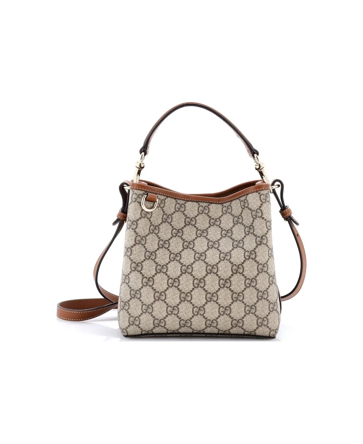 Pre-Owned Gucci Small GG Emblem Bucket Bag GG Coated Canvas by Gucci