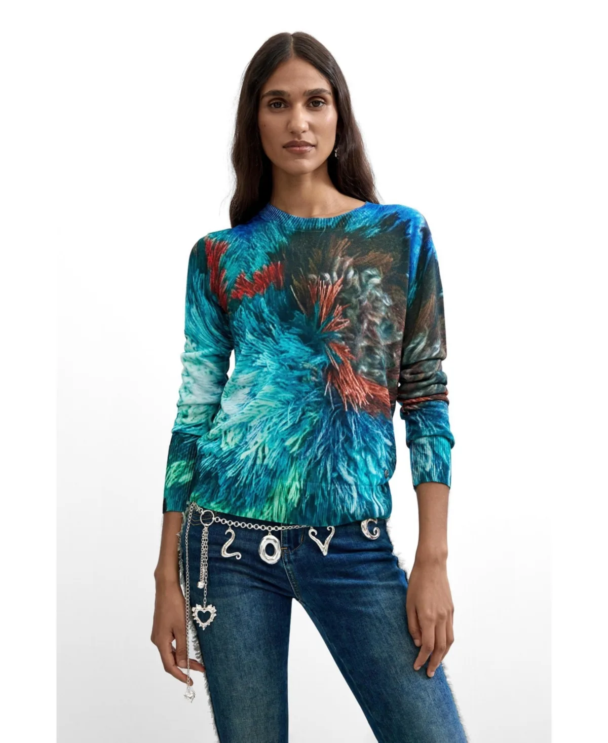 Printed Sweater by Desigual