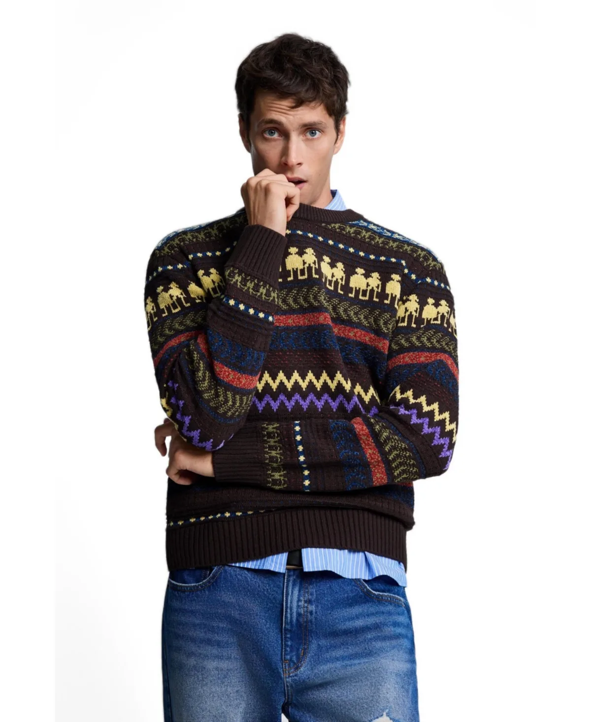 Sweater with Robots Borders by Desigual
