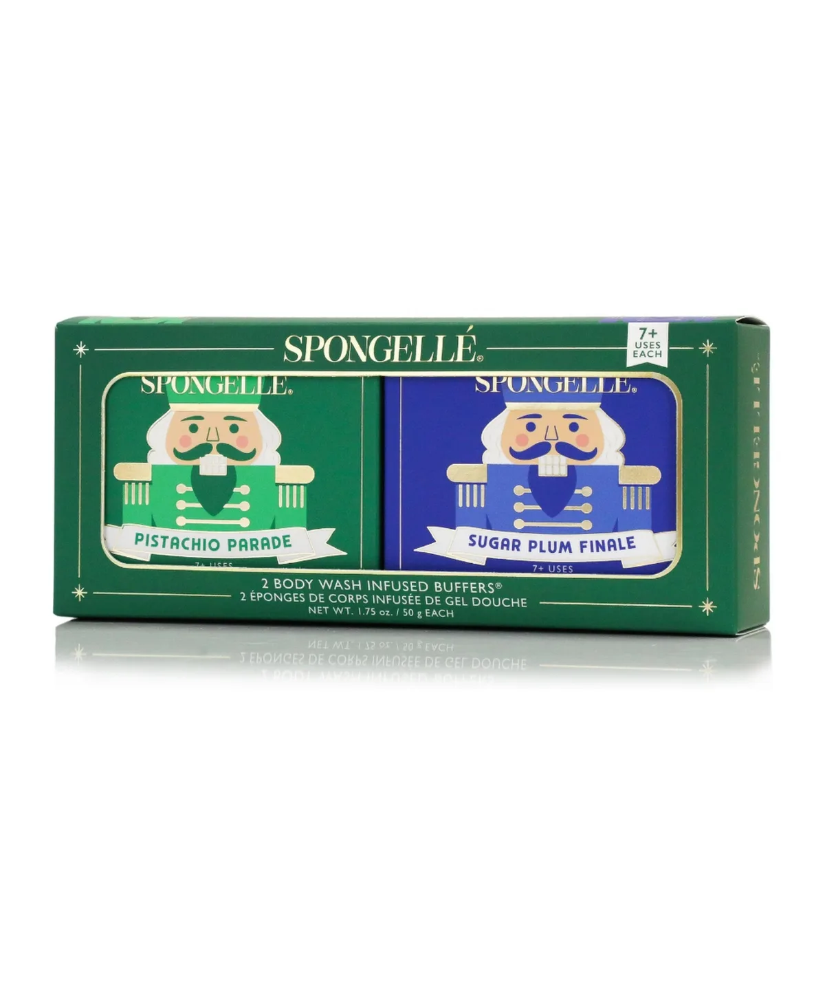 Holiday Nutcracker Gift Set Pistachio Parade and Sugar Plum Finale by Spongelle