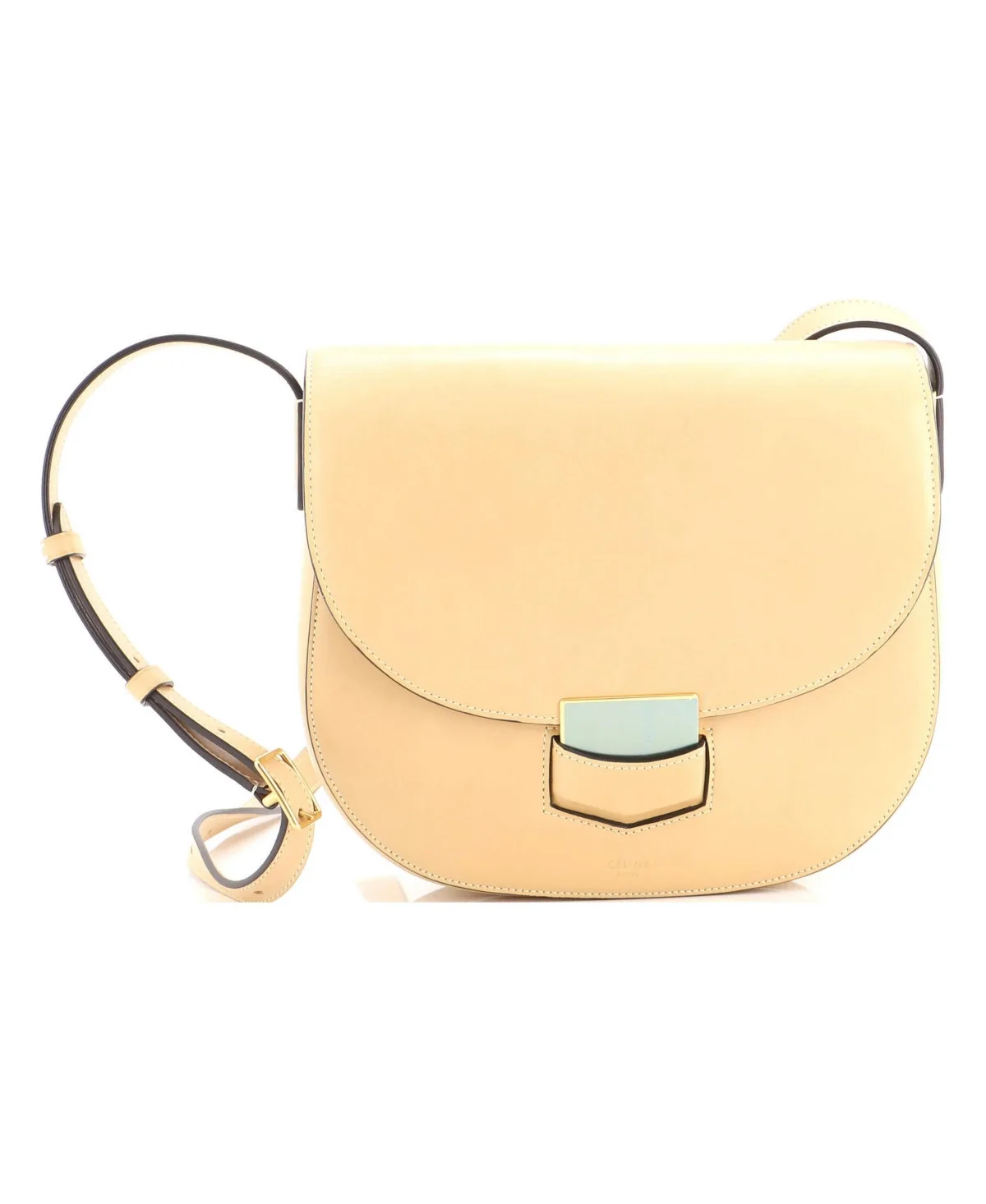 Pre-Owned Celine Medium Trotteur Crossbody Bag Calfskin by Celine