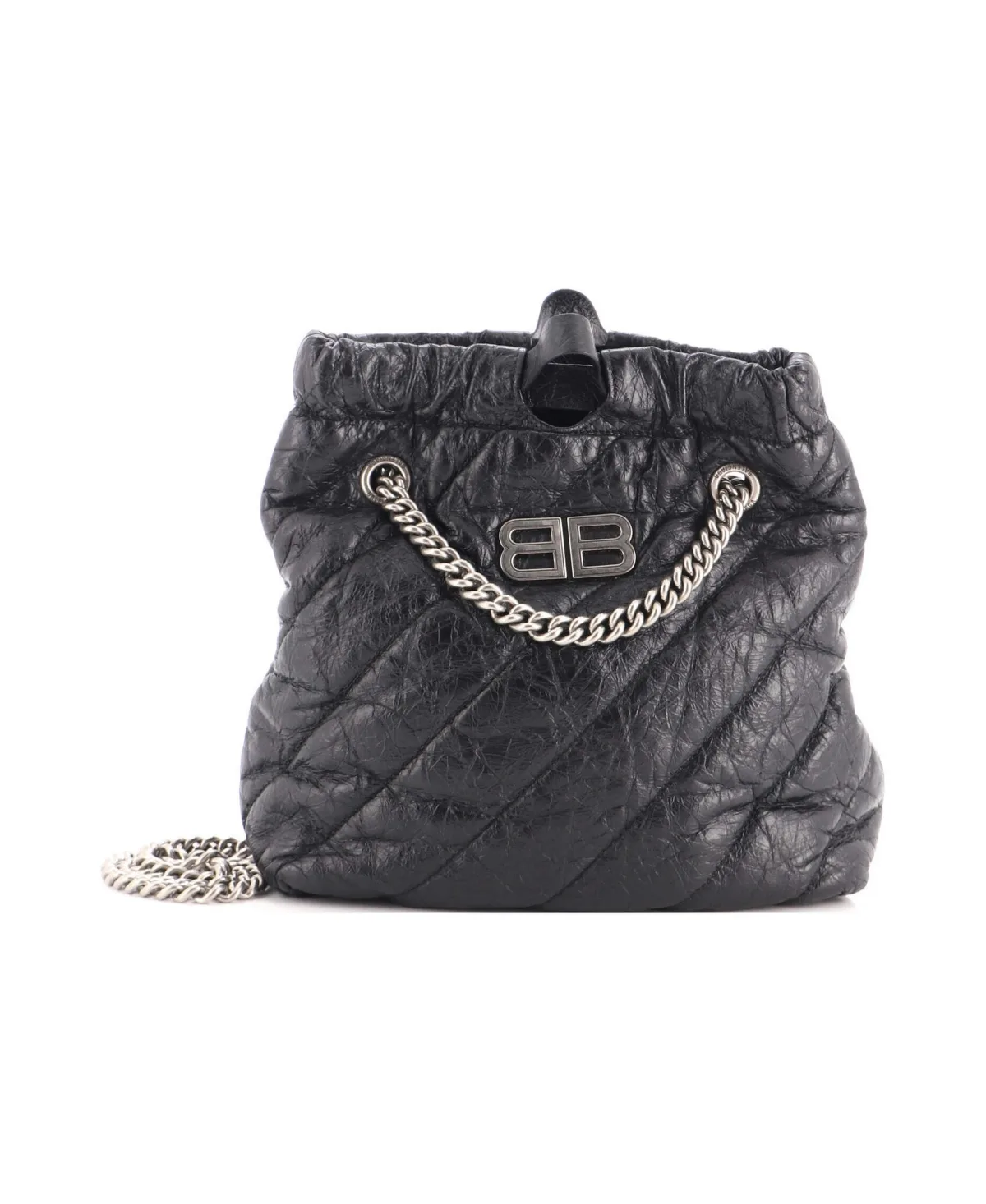 Pre-Owned Balenciaga Small Crush Chain Tote Quilted Crushed Calfskin by Balenciaga