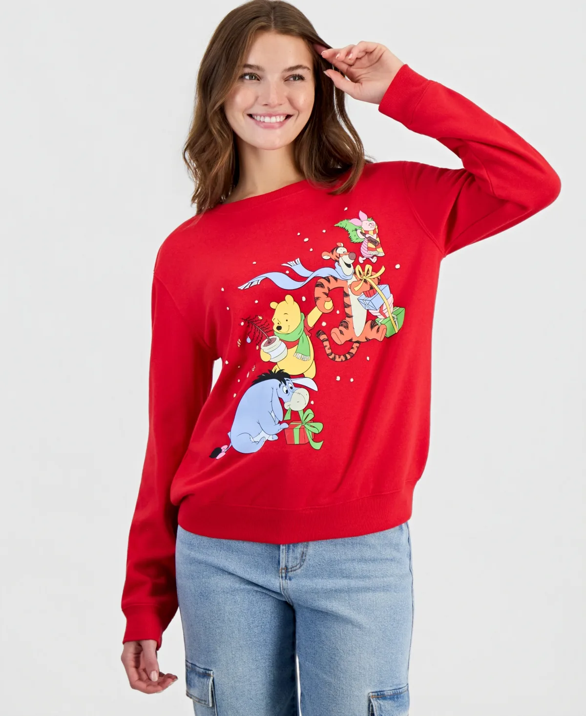 Winnie and Friends Graphic Crewneck Fleece Sweatshirt by Disney