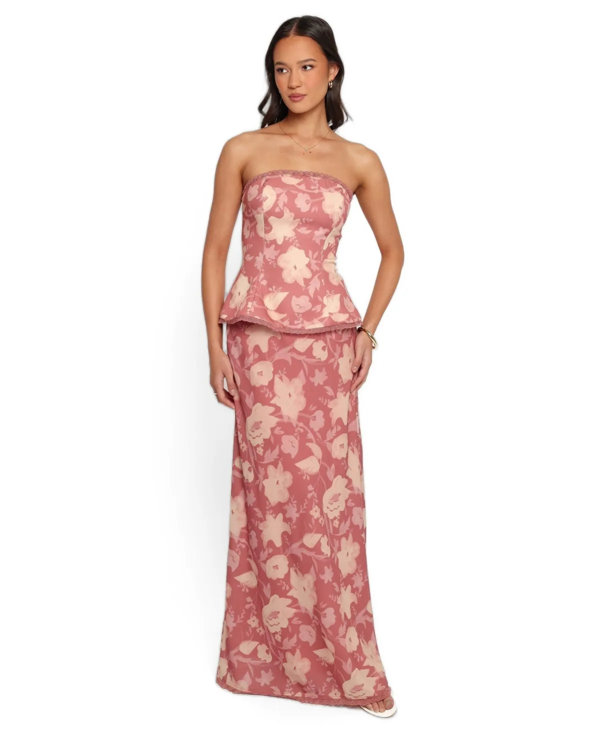 Mera High-Waisted Floral Maxi Skirt by Petal and Pup