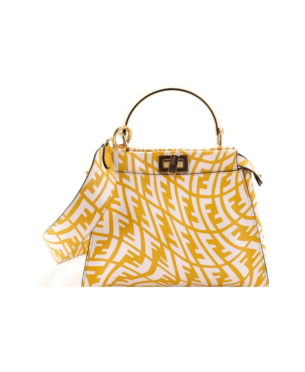 Pre-Owned Fendi Mini Peekaboo Bag Vertigo Zucca Leather by FENDI