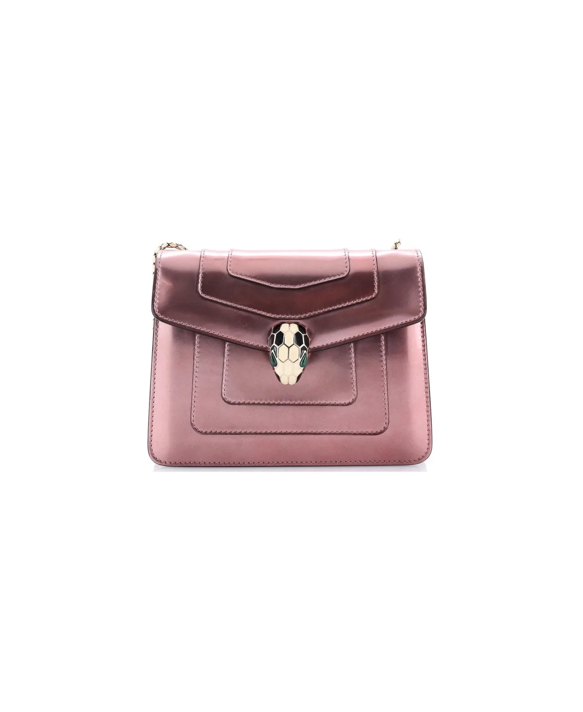 Pre-Owned Bvlgari Small Serpenti Forever Square Shoulder Bag Leather by BVLGARI