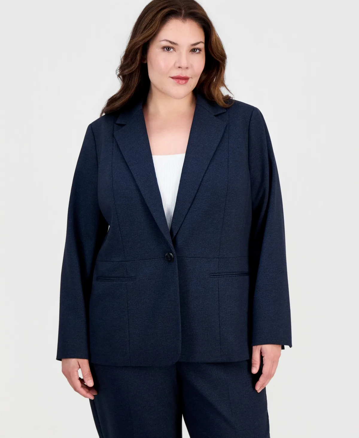 Notch Collar Seam-Waist Jacket by Kasper