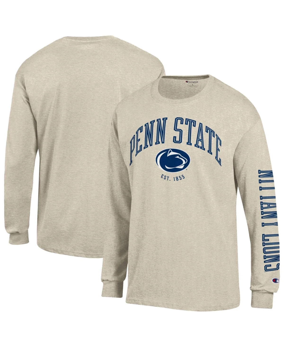 Heather Oatmeal Penn State Nittany Lions Neutral Arch Long-Sleeve T-Shirt by Champion