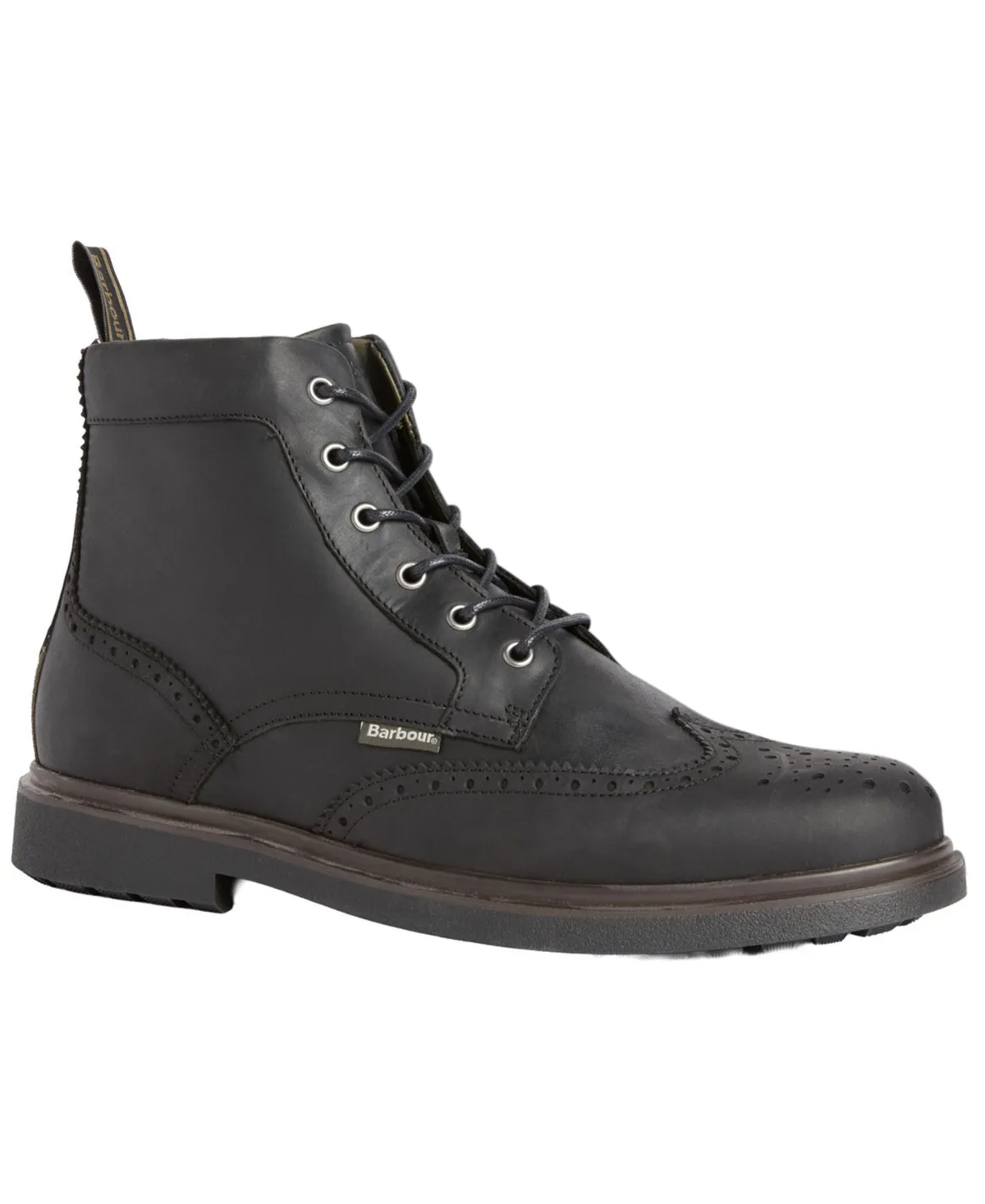 Barmoor Brogue Cleated-Sole Boots by Barbour