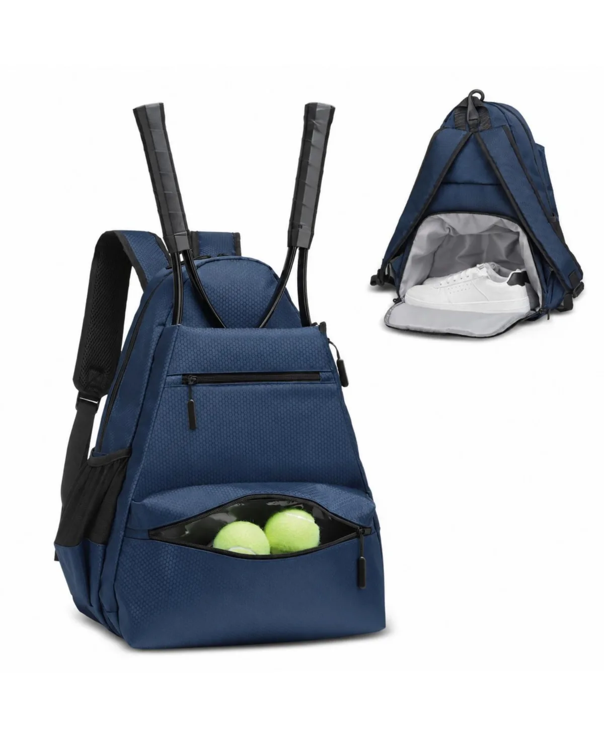 Tennis Racket Bag Waterproof Wet Dry Pocket Shoe Compartment Pickleball Badminton Gear Bag by Peneyon