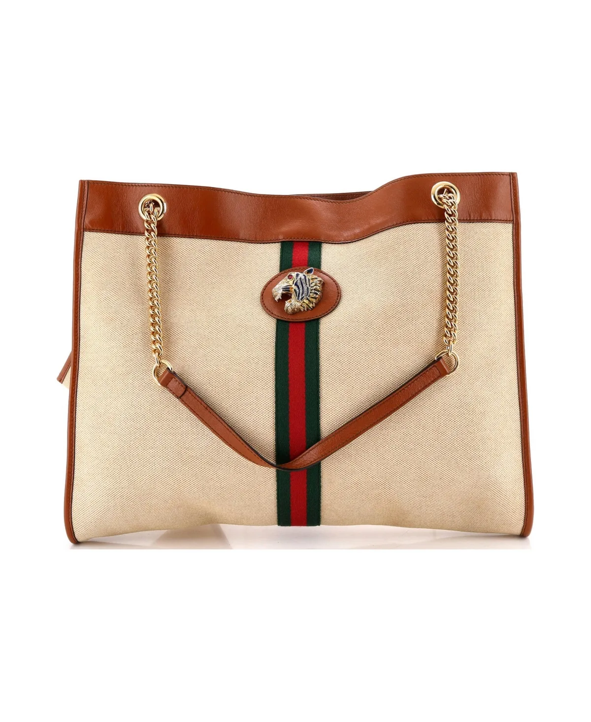 Pre-Owned Gucci Large Rajah Chain Tote Canvas by Gucci