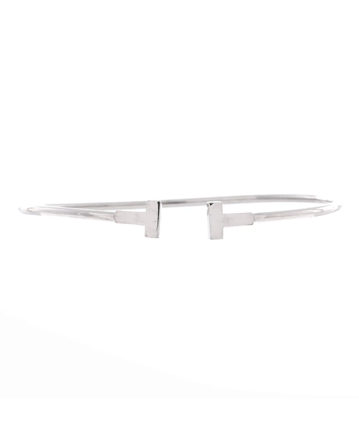 Pre-Owned Tiffany & Co 18K White Gold Tiffany T Bangle Bracelet by Tiffany & Co.