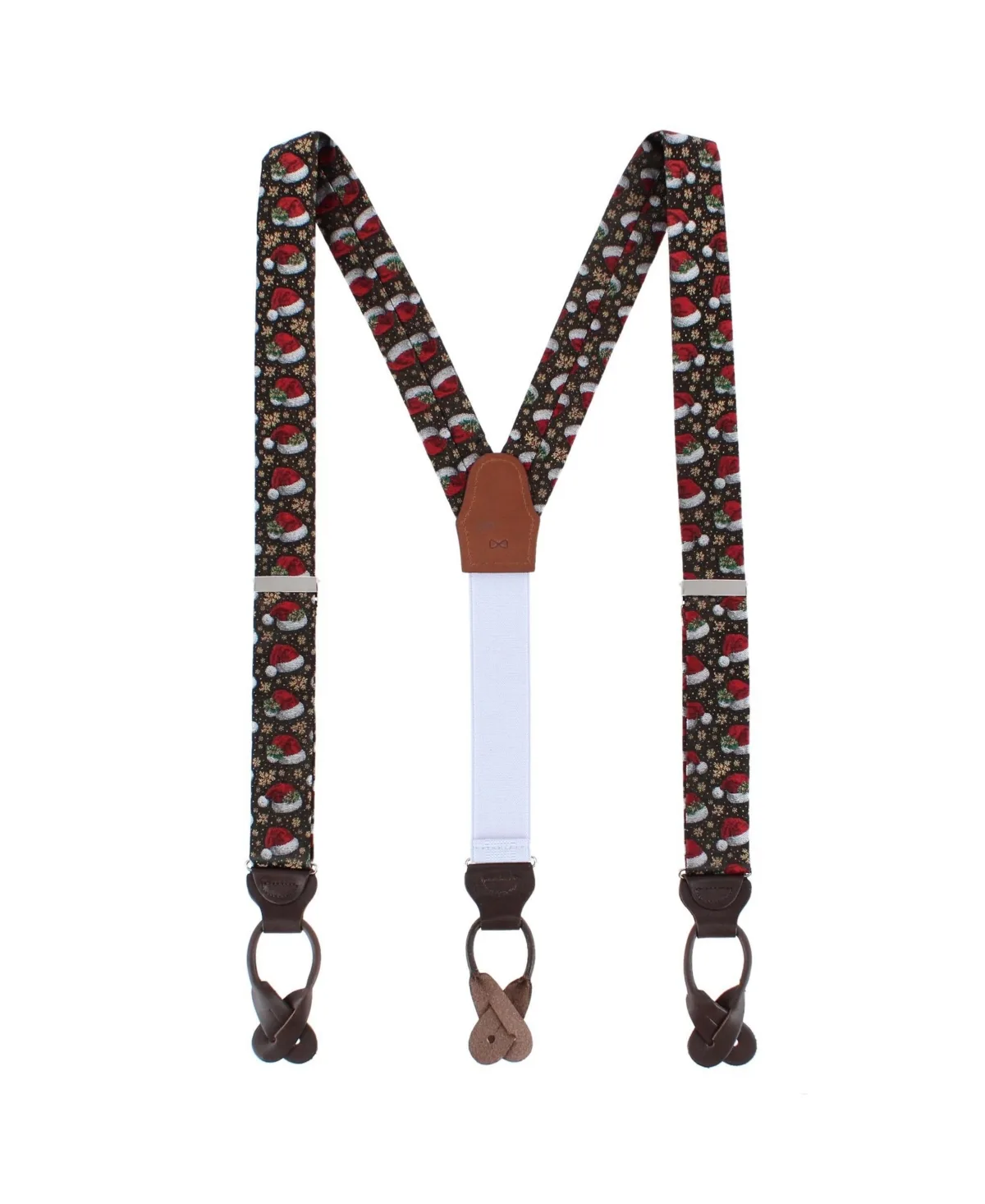 Kris Kringles Cap Silk Novelty Button End Suspenders by Trafalgar