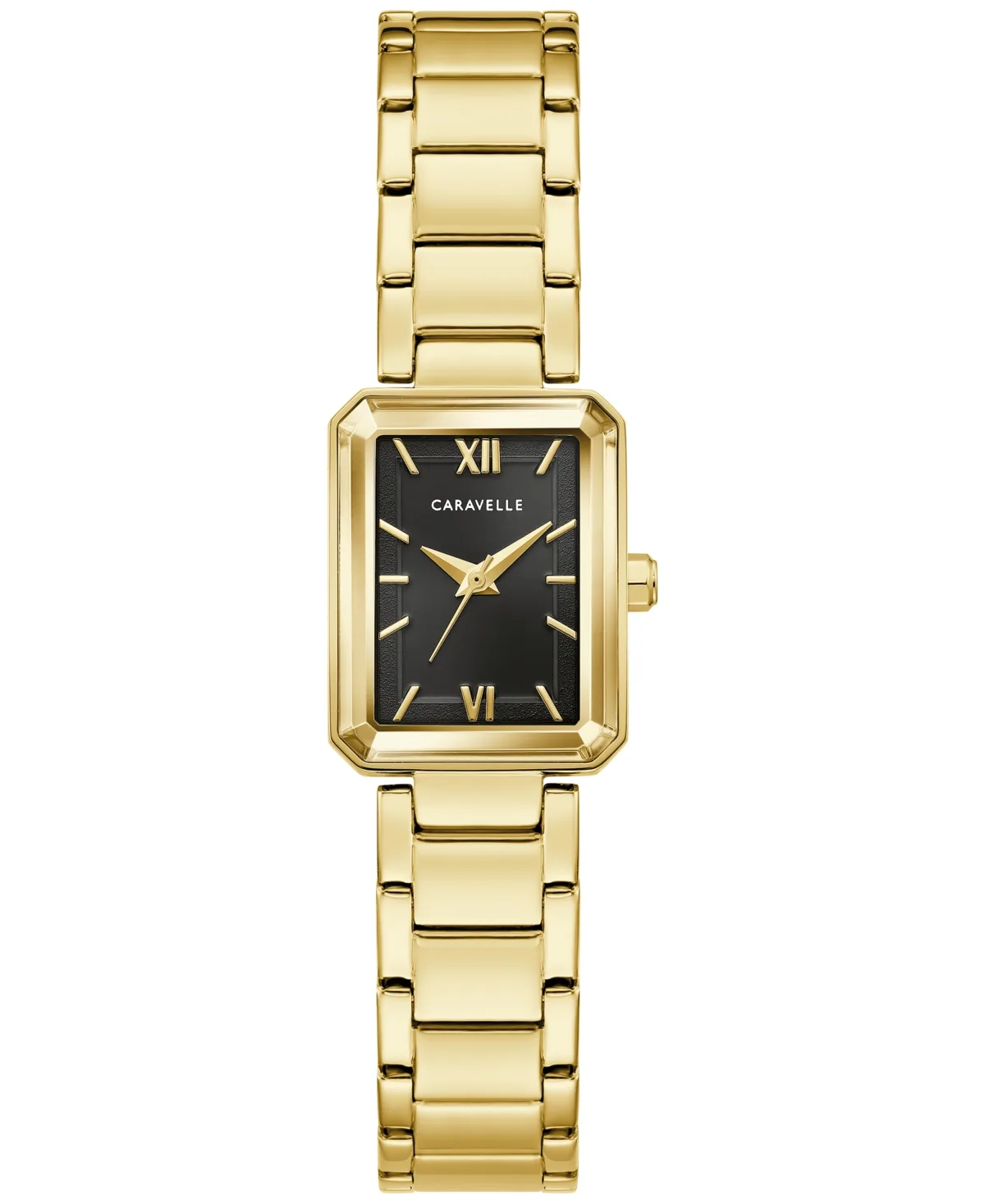 Modern Quartz Gold-Tone Stainless Steel Bracelet Watch 17.5mm by Caravelle