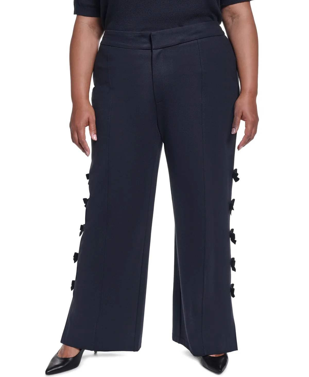 Wide-Leg Knit Pants by Karl Lagerfeld