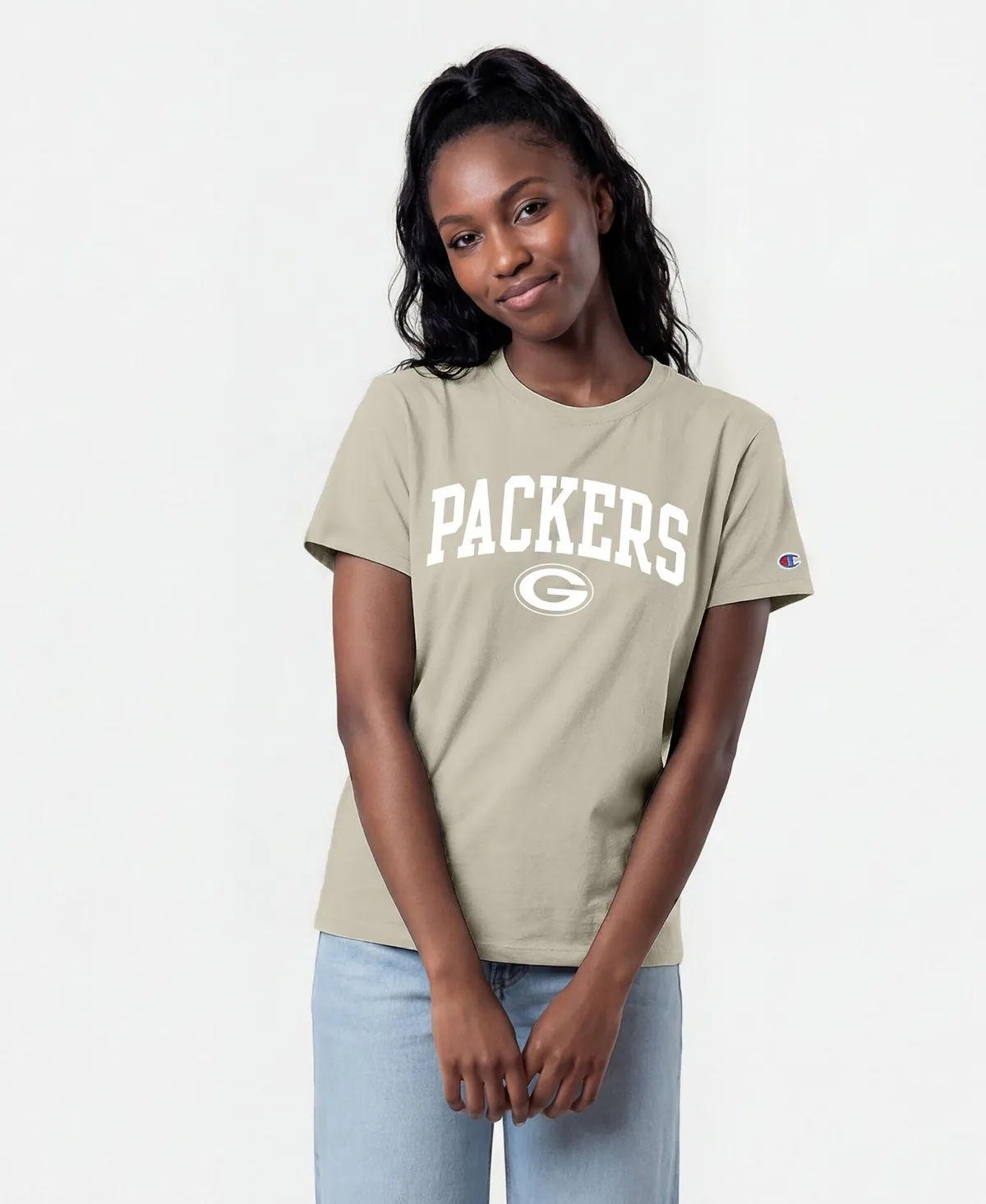 Cocoa Butter Green Bay Packers Screen Print Graphics T-Shirt by Champion