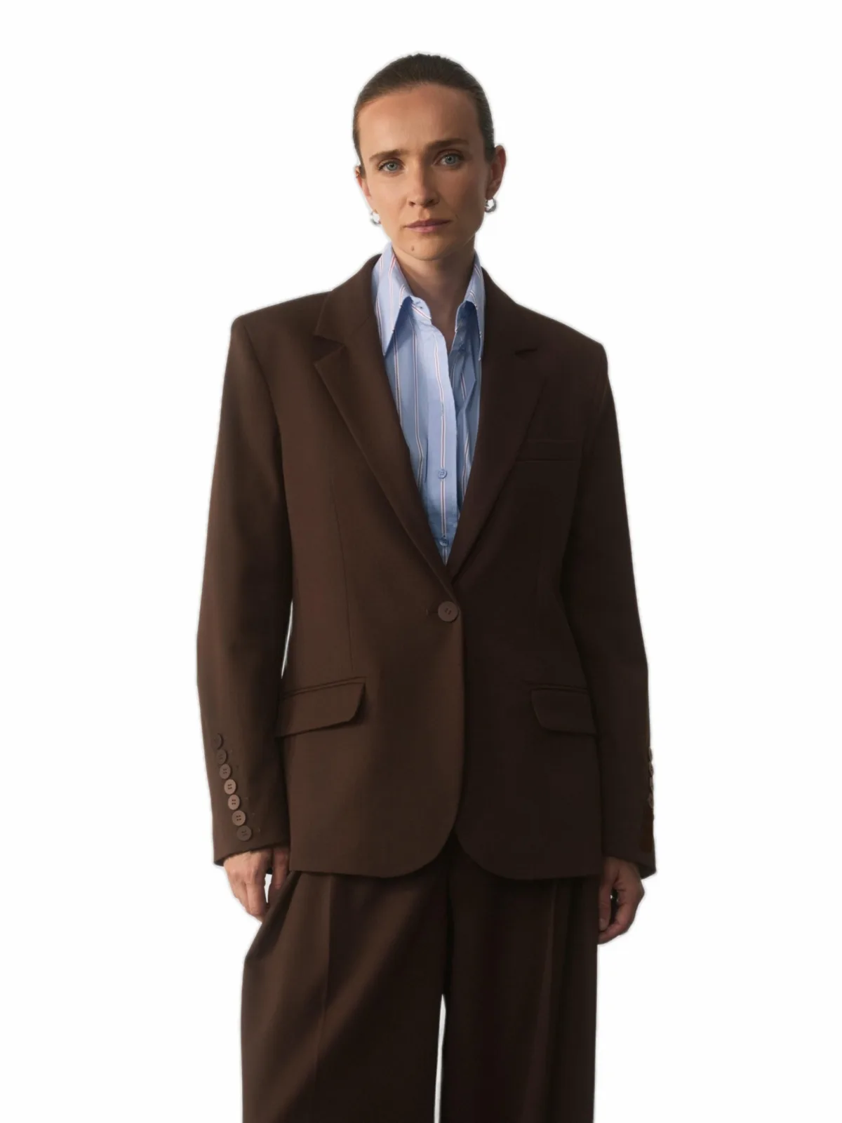 Lucca Clever Polyester/Wool-Blend Structured Blazer by The Fold