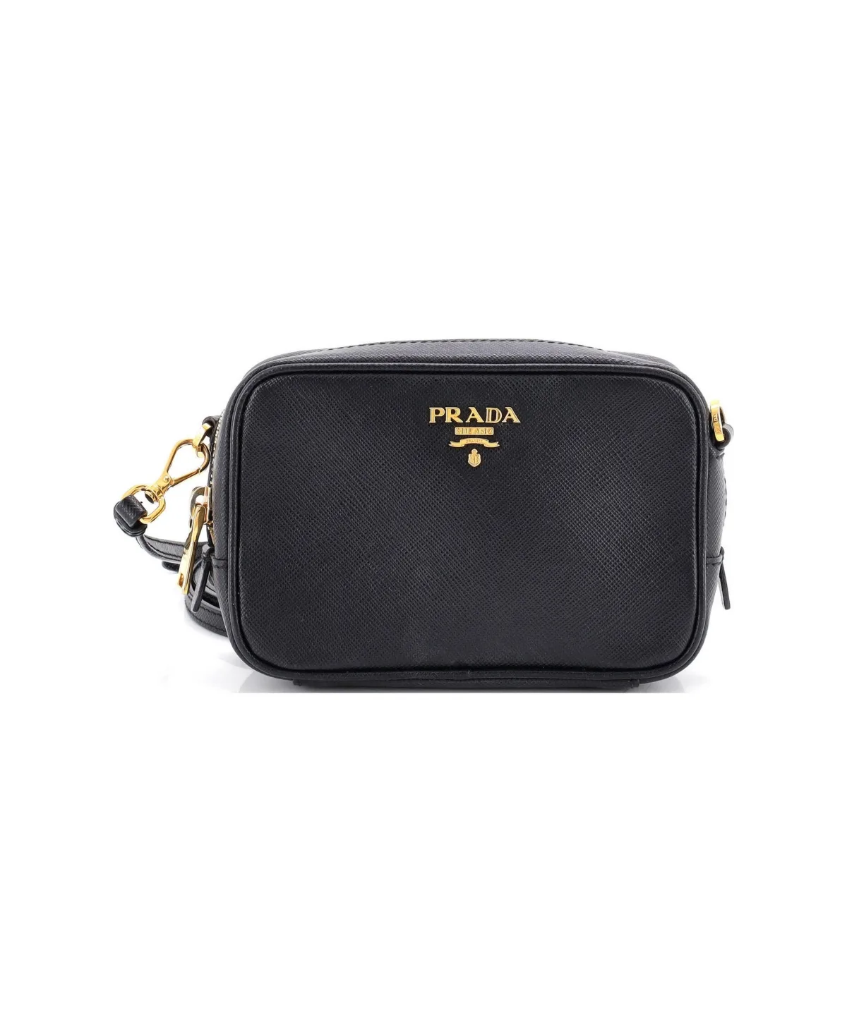 Pre-Owned Prada Mini Zip Crossbody Bag Saffiano Leather