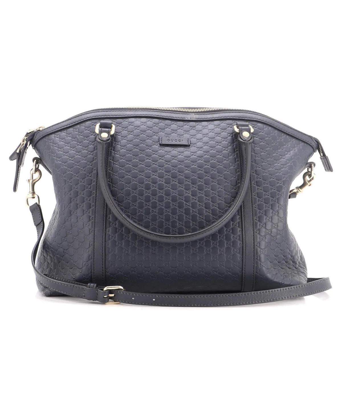 Pre-Owned Gucci Medium Britt Convertible Dome Satchel Microguccissima Leather
