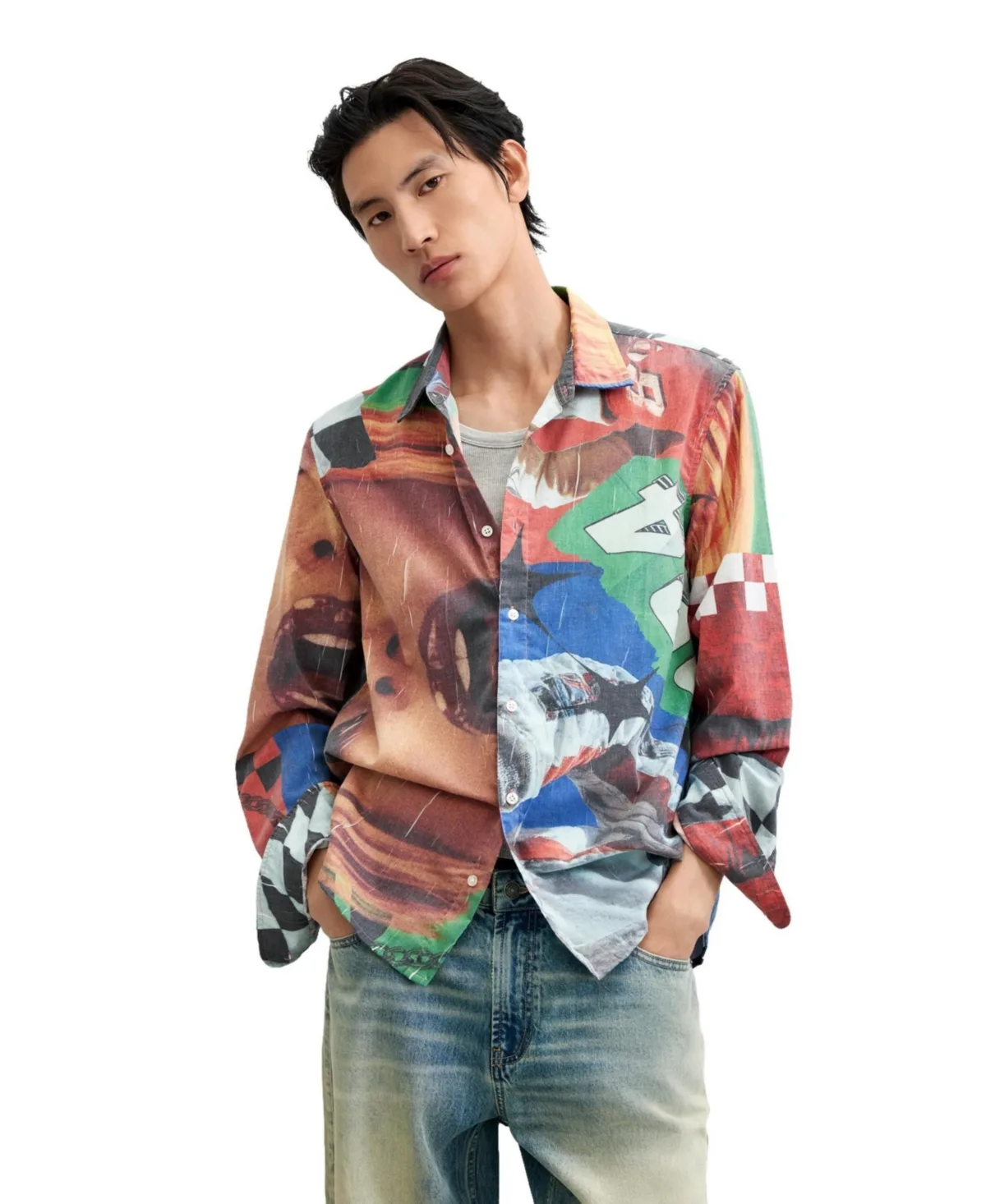 Collage Print Shirt by Desigual