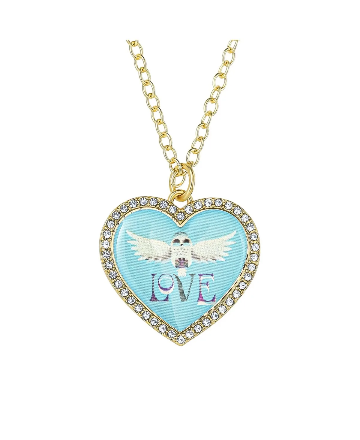Harry Potter Hedwig Heart Necklace with Crystals, 16+2 by Harry Potter