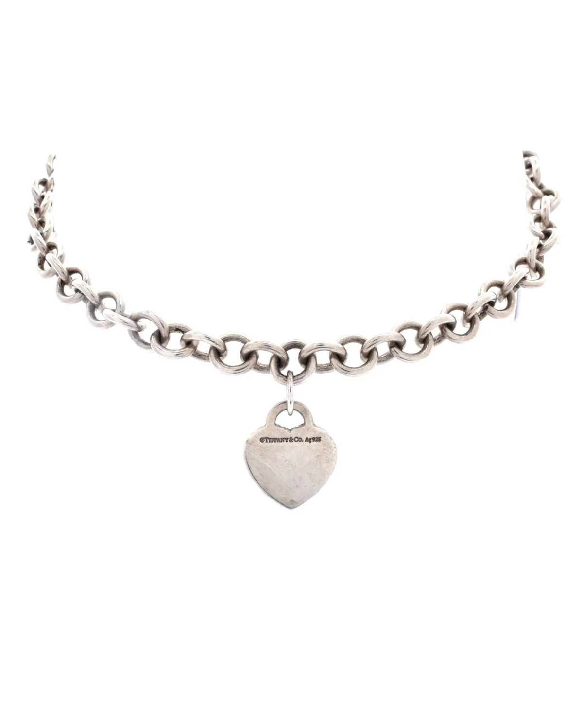 Pre-Owned Tiffany and Co Return to Tiffany Heart Tag Choker Necklace by Tiffany & Co.