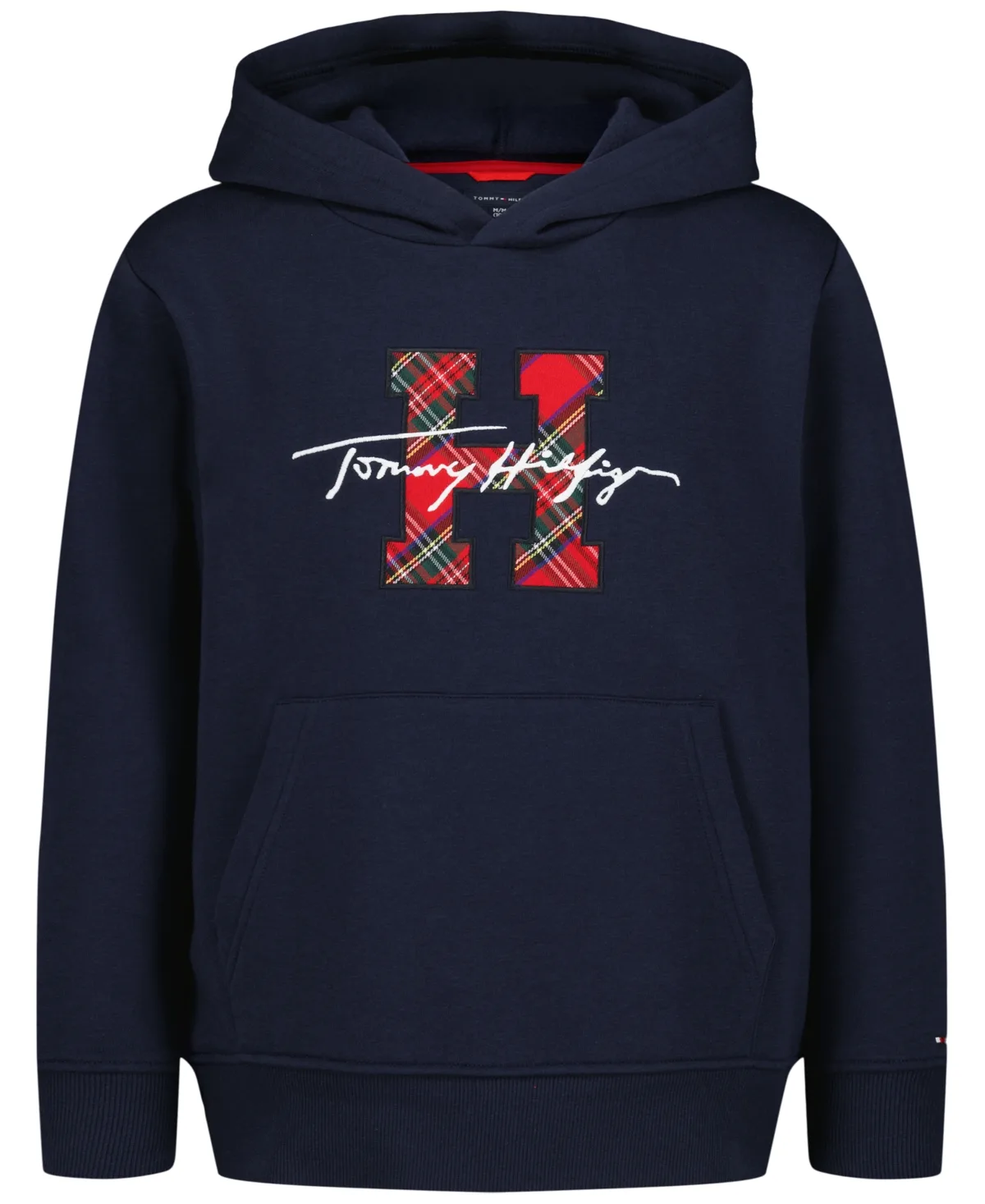 Plaid Kangaroo-Pocket Hoodie, Created for Macys by Tommy Hilfiger
