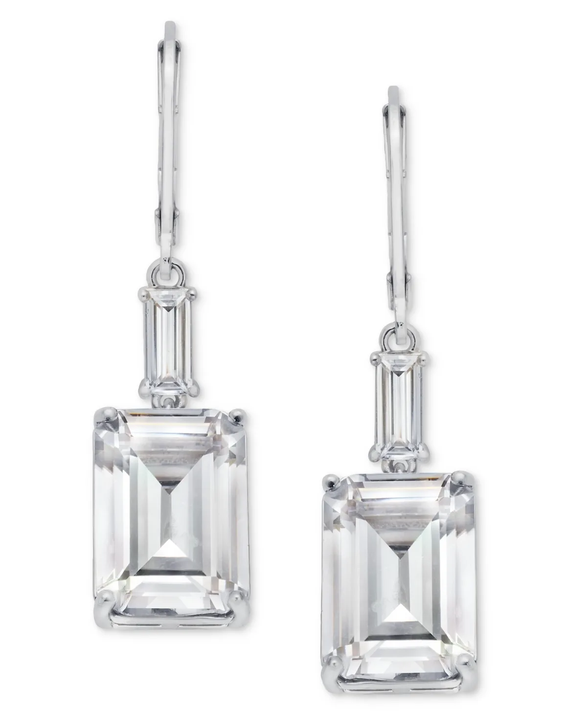 Lauren Ralph Lauren Cubic Zirconia Double Drop Earrings
