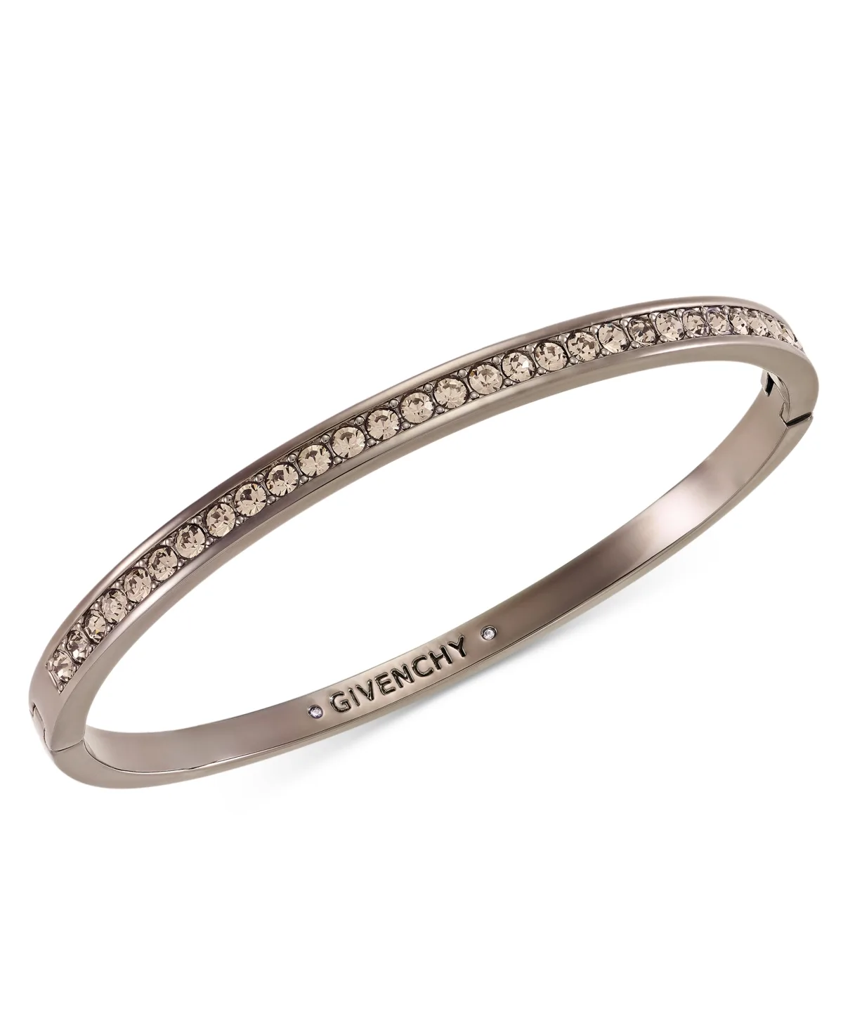 Hinged Crystal Pave Open Bangle Bracelet by GIVENCHY