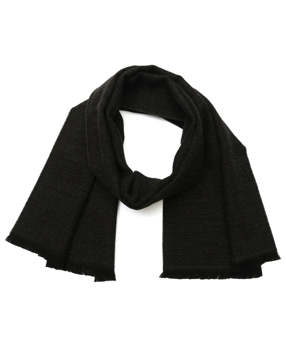 One Size Fringed Twill Yarn Dye Winter Scarf by Calvin Klein