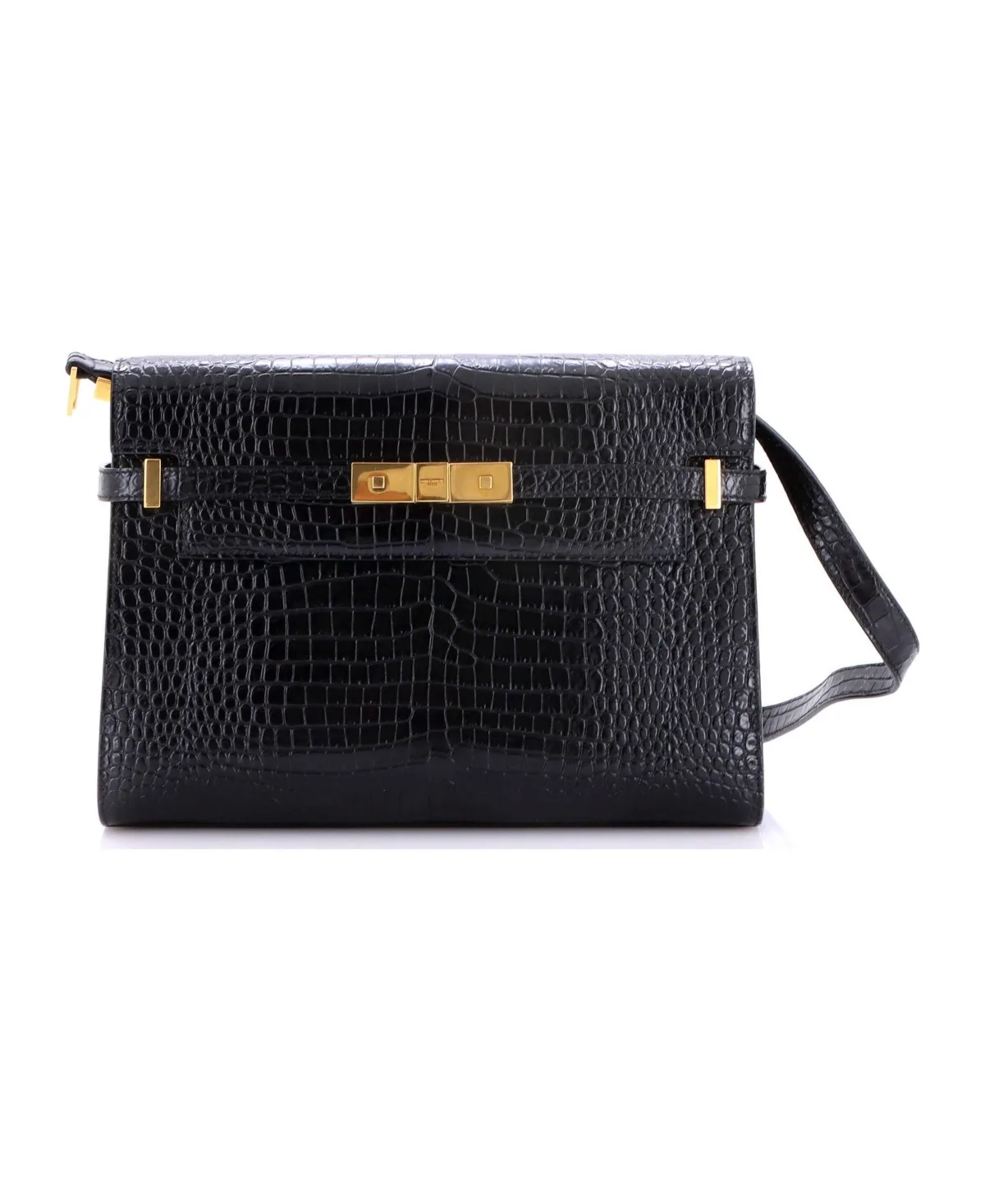 Pre-Owned Saint Laurent Medium Manhattan Shoulder Bag Embossed Leather by Saint Laurent